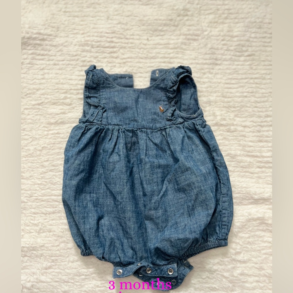 Polo by Ralph Lauren Denim Blue Kids Bodysuit